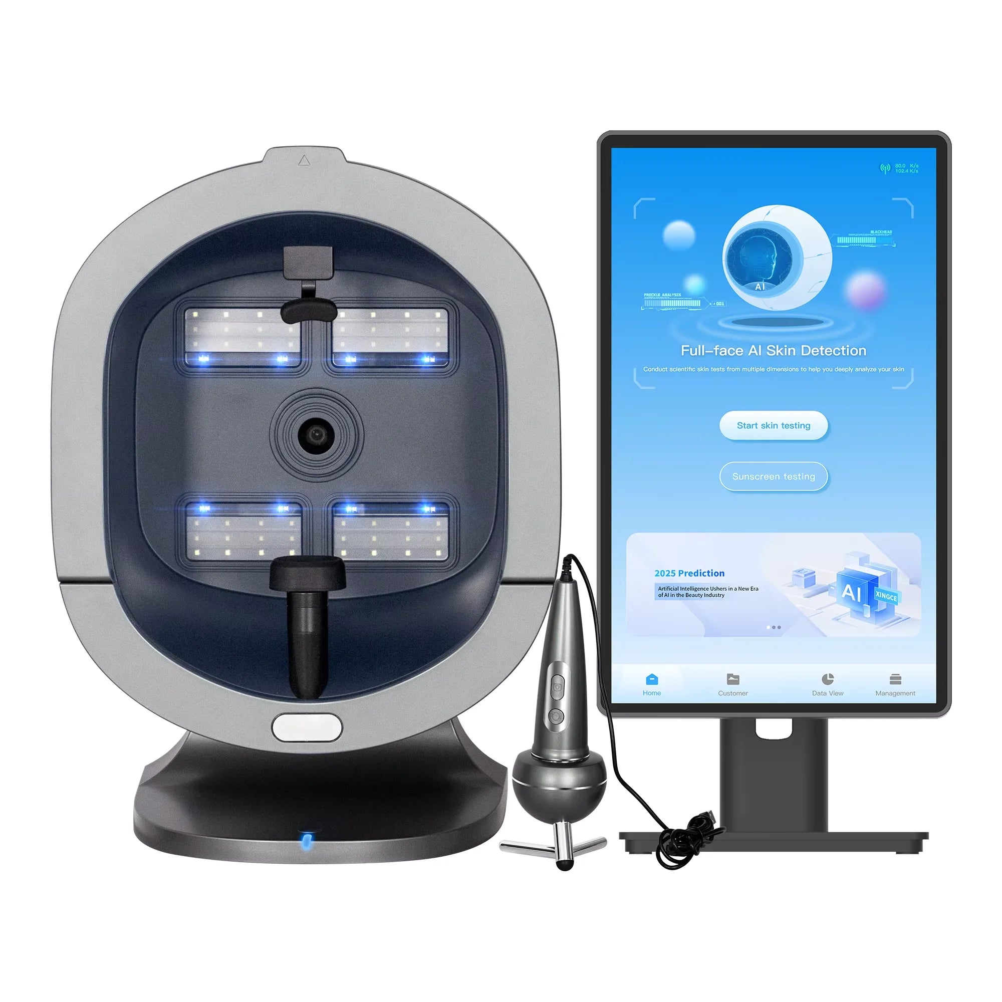 X5/X5 Pro AI Skin Image Analya Intelligence Deep Facial Skin Analysis Detector Follicle Testing Skin Analysis Magnifier