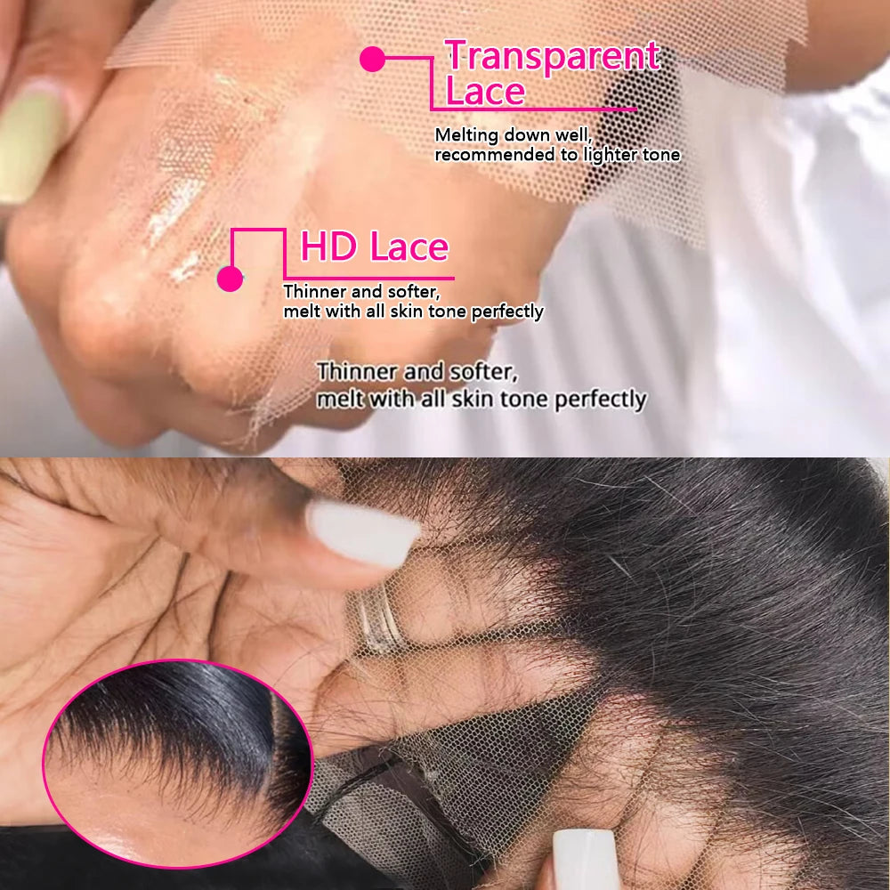 200% Density Deep Wave Frontal Wig 13x4 13x6 HD Curly Lace Front Human Hair Wigs For Women Water Wave Lace Front Wig Remy Hair