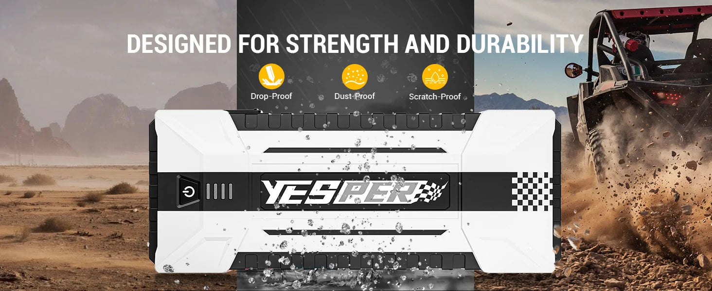 YESPER Starting Device 4120A Peak Jump starter For car ,ALL Gas and Up to 10.0L Diesel Engine,26800mAh Car External battery