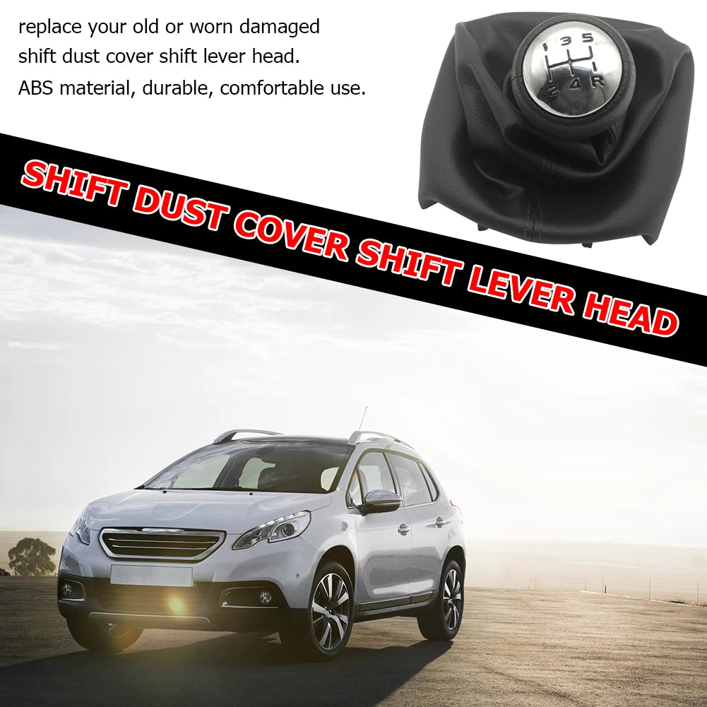 5 Speed Gear Shift Knob Shifter Boot Excellent ABS Plastics Prolonged for Peugeot 307 207 406 Citroen C3 C4 C5