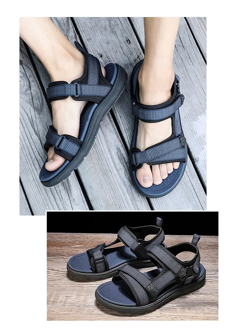 Summer Sandals for Men Leisure Beach Sandals Male Fashion Leisure Beach Holiday Sandals Shoes Lightweight Outdoor Casual Shoes