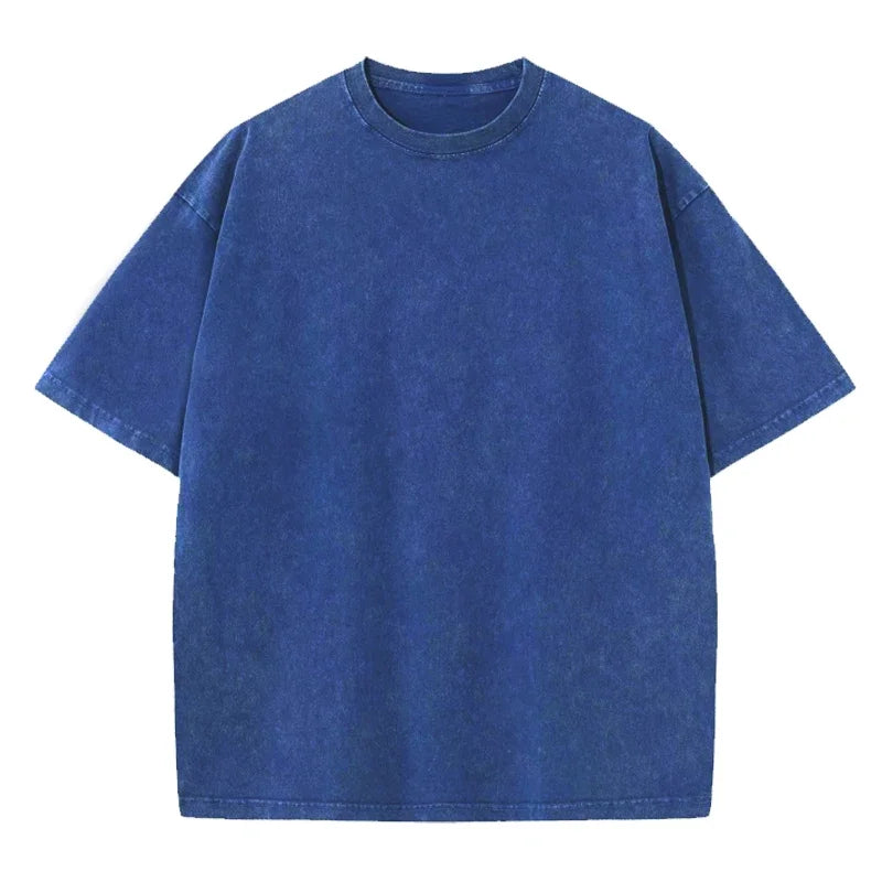 Hip Hop t shirt Men fashion Cotton Harajuku Multicolors Oversized Washed T-shirt women Unisex Summer Retro Short Sleeve Tee top