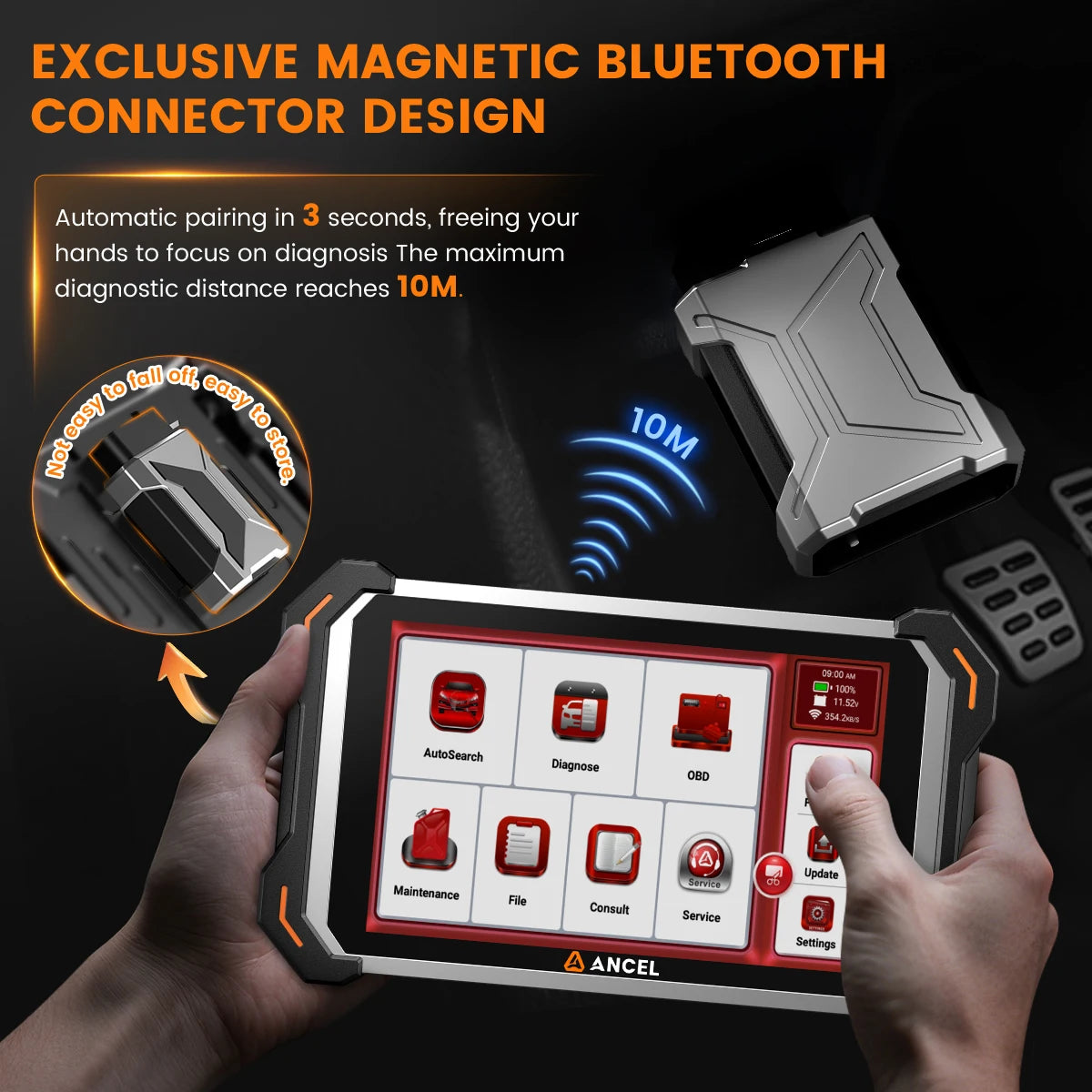 ANCEL DS600 BT Car Bidirectional Scanner Tool All System IMMO ECU Key Coding Diagnostic CAN-FD FCA Auto 34+ Services Code Reader