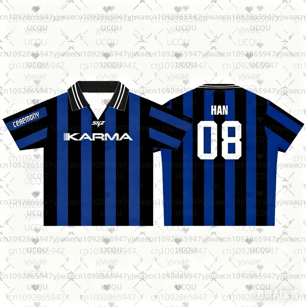 2025 Men KARMA Album Fans Support Shirts Oversized T Shirt Korean Fashion Streetwear Hip Hop Casual Loose Jerseys TEES