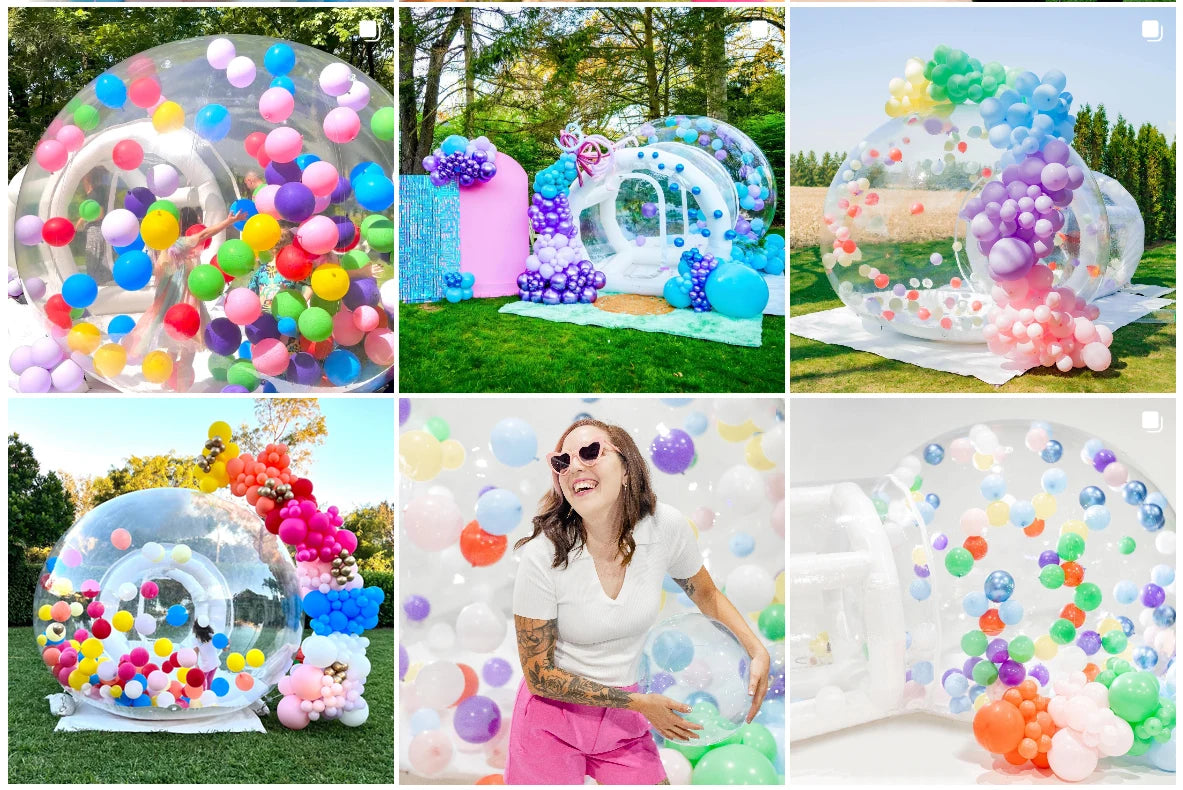 10FT Balloon Jumping Inflatable Bubble house With Trampoline & transparent dome PVC material free shipping with blower For Party