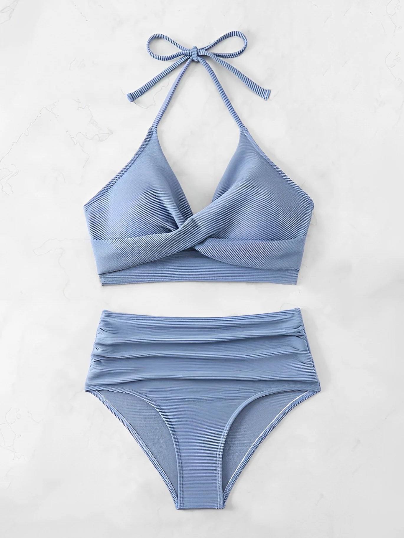 Sexy High Waist Bikini 2026 Women Halter Swimwear Female Swimsuit Solid Bathers Swimming Bathing Swim Suit Summer Beachwear
