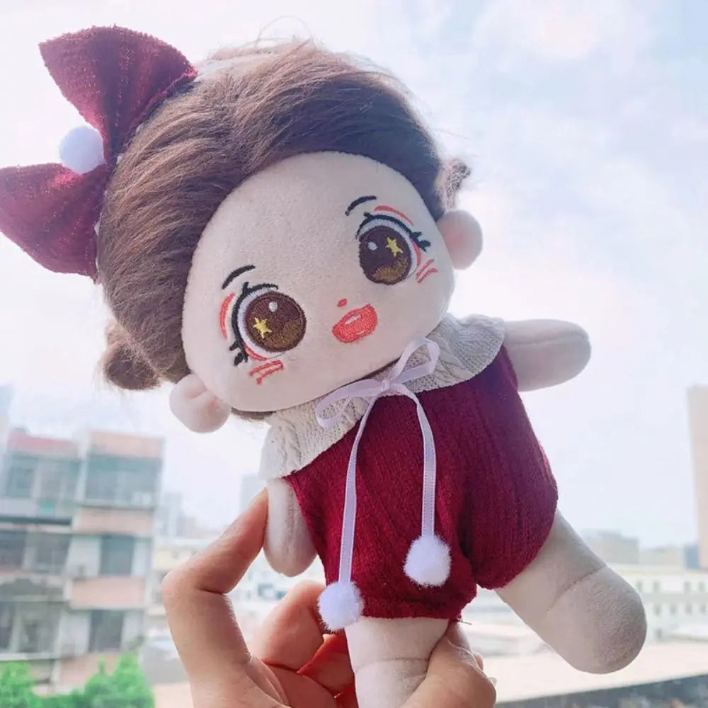 Head Cover 20cm Cotton Doll Dress Shoulder Strap Skirt Hoodies Cotton Doll Clothes DIY Dress Up Sweet Plush Toy Clothes