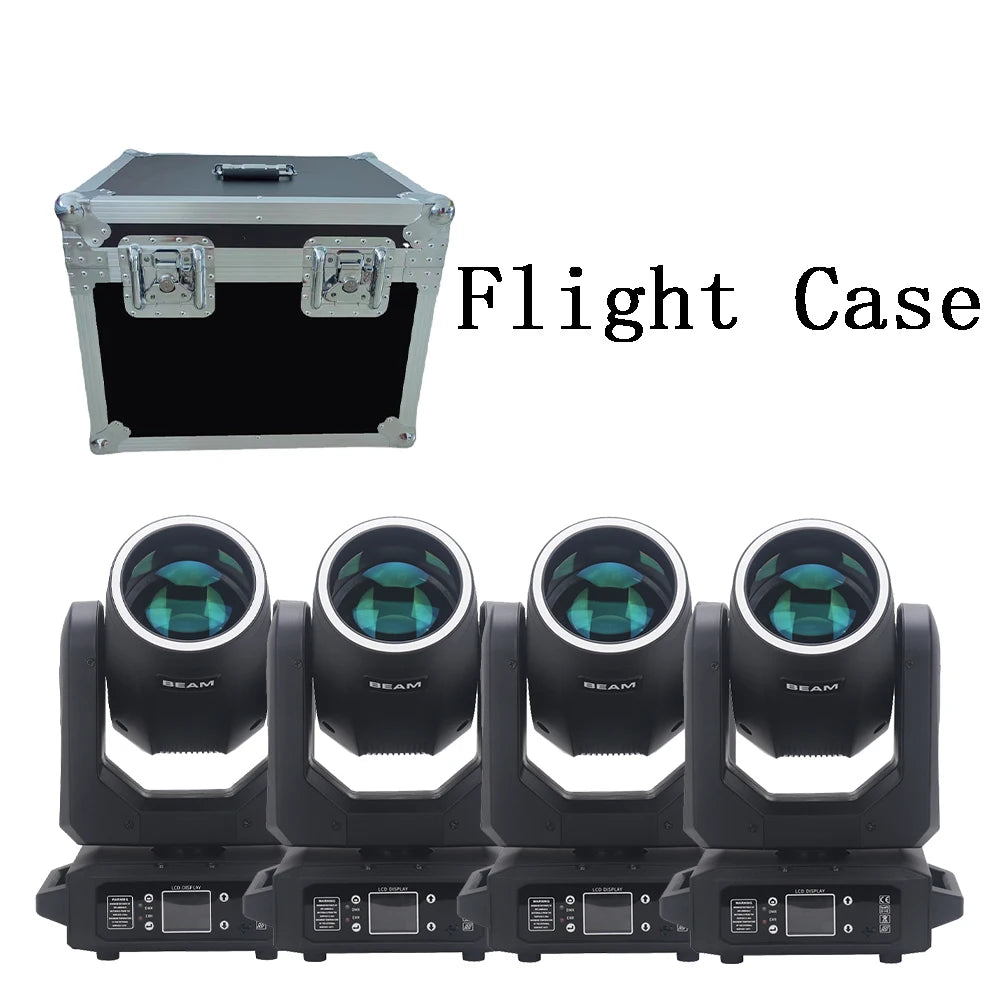 4Pcs LED 200W Moving Head Light Beam+Spot+18 Prism+Rainbow Effect Stage Lighting Dmx DJ Disco Party Wedding Stage Effects Lamp