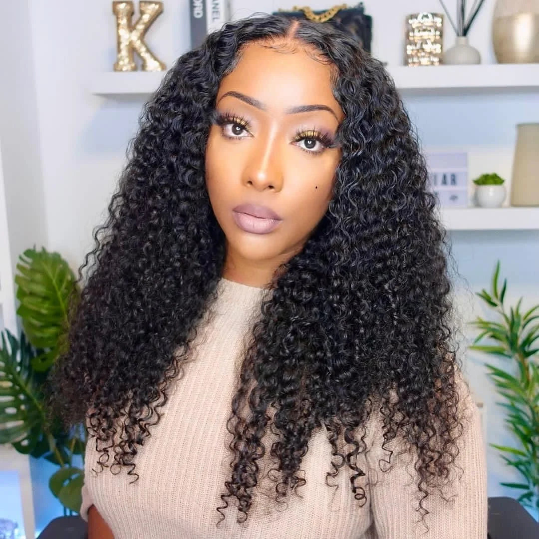 Glueless Wear And Go Kinky Curly Wig Human Hair Precut 7x5 13x6 HD Frontal Wigs Ready to Perplucked Curly Lace Front Wig On Sale