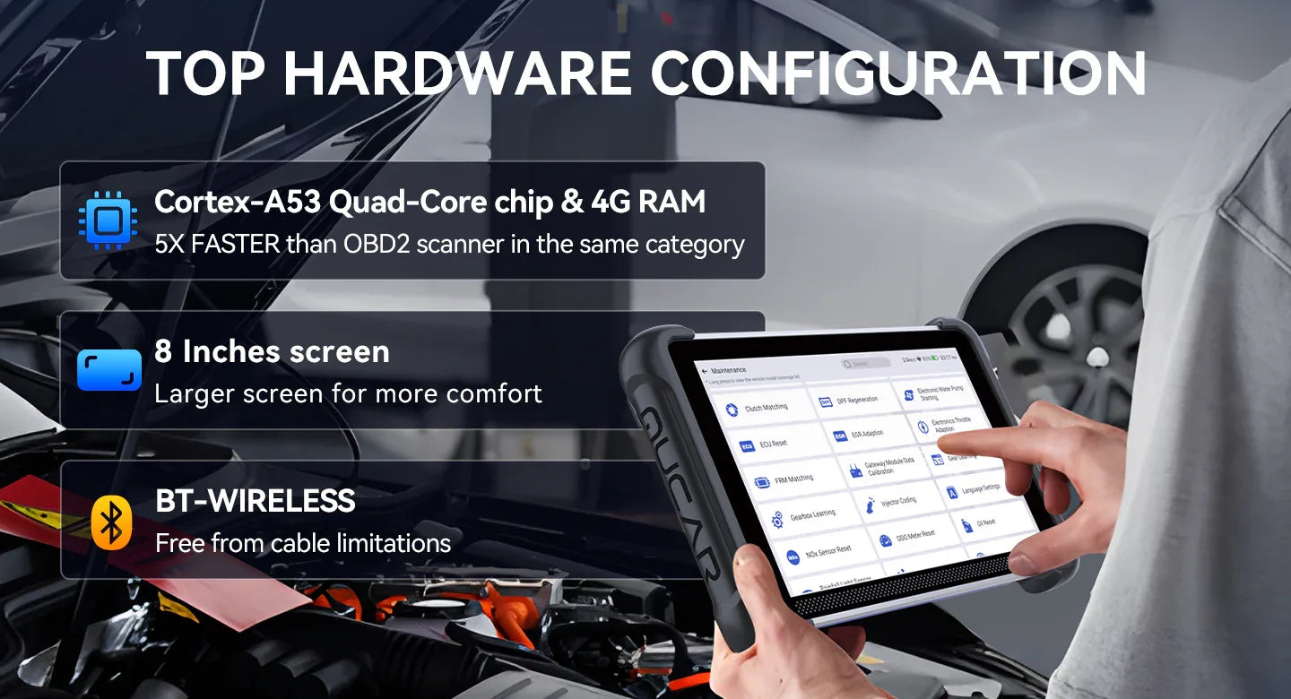 MUCAR 892BT AI Automotive Diagnostic Tool Key Programmer Bidirectional Obd2 Scanner ECU Coding CANFD DOIP 35 Resets Life Free