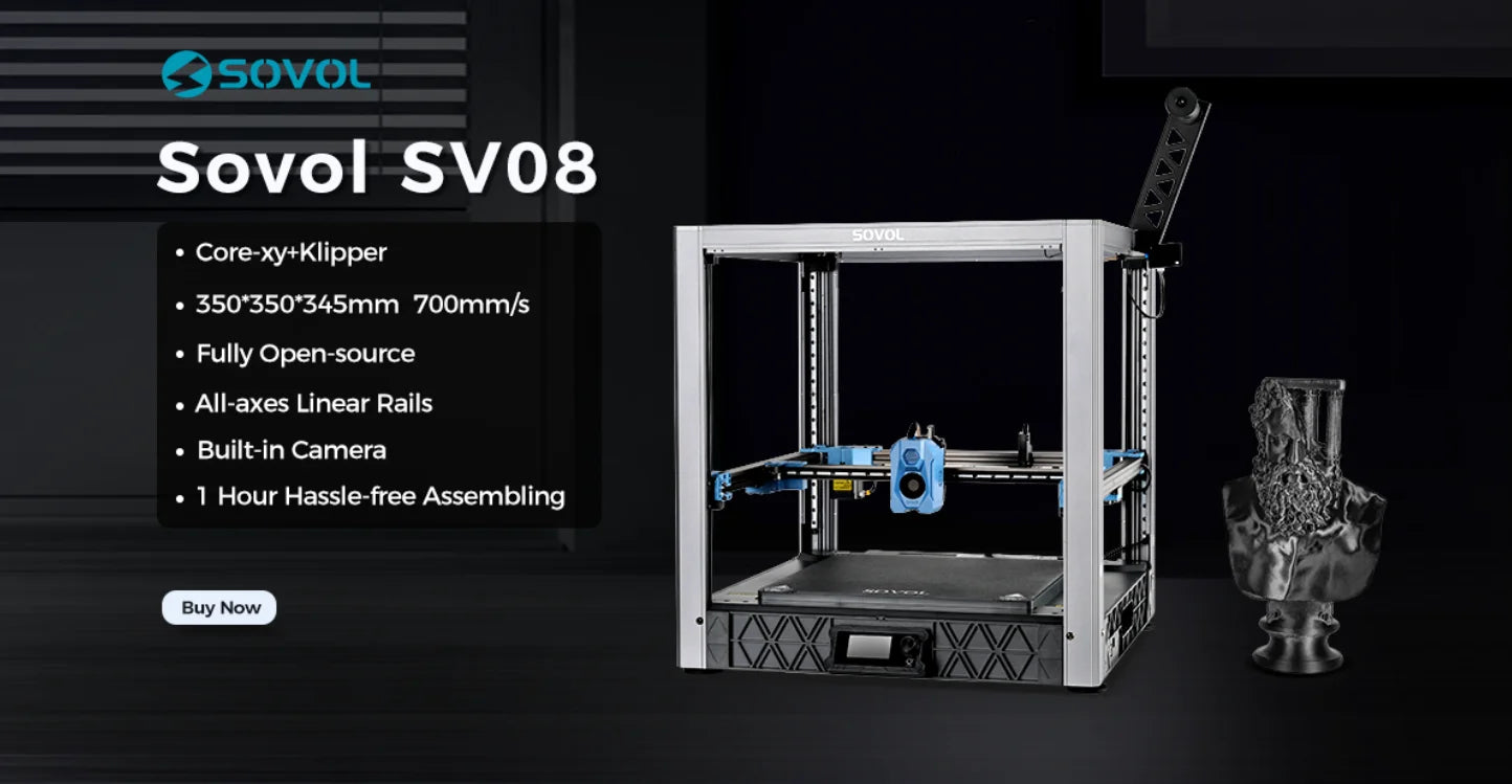 Sovol SV08/SV08 MAX Core-XY 3D Printer with Camera Voron 2.4 Open Source, 700 mm/s High Speed Printing 4 Independent Z Motor