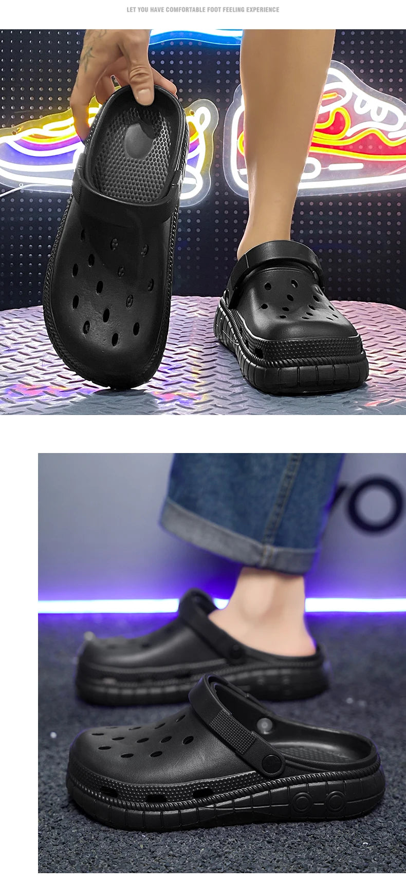 Summer Vacation Style Sandals Men Women Large Size Lightweight Soft Sole Comfort Footwear Men's Women's Slippers