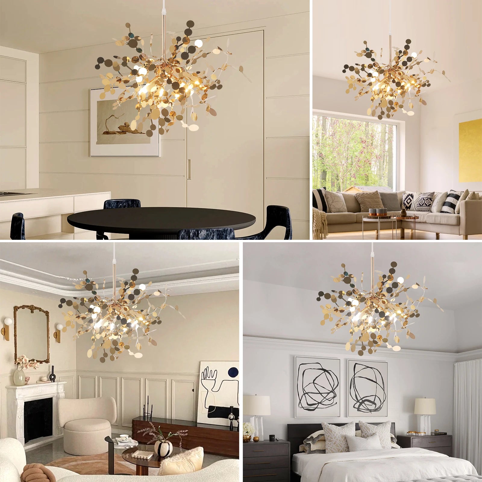 Modern Pendant Light Led Firework Chandelier Hanging Ceiling Lamp Dining Room Kitchen Island Nordic Luminaire Home Decor Fixture