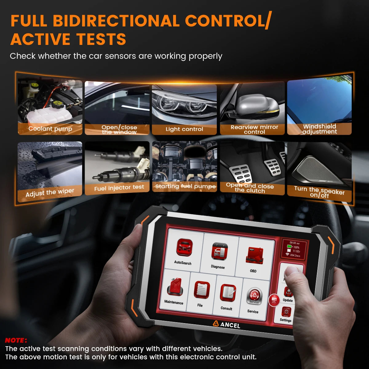 ANCEL DS600 BT Car Bidirectional Scanner Tool All System IMMO ECU Key Coding Diagnostic CAN-FD FCA Auto 34+ Services Code Reader