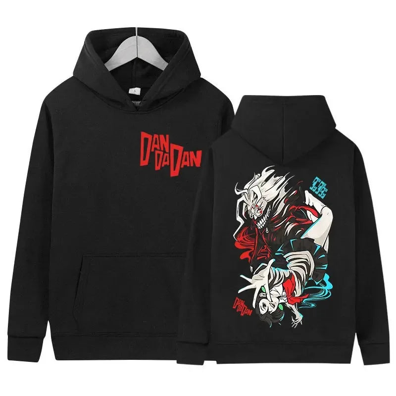 Japan Funny Anime Peripherals Dandadan Graphic Print Hoodies Men Women Harajuku Unisex Vintage Pullovers Oversized Sweatshirts