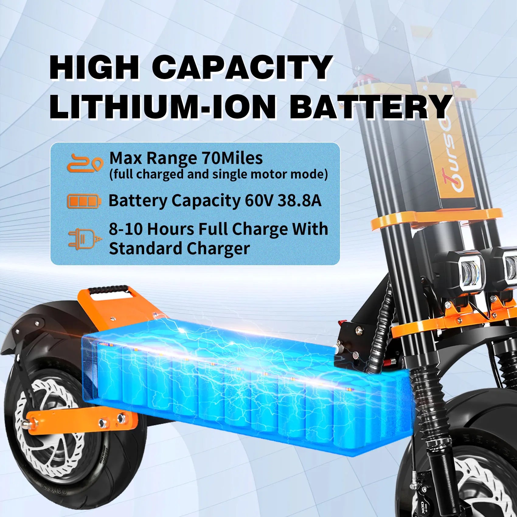 TOURSOR X8 PRO Adults Electric Scooter4000W*2 Dual Motor 60V38.8Ah Battery E-Scooter 13Inch road Tire Foldable EScooter