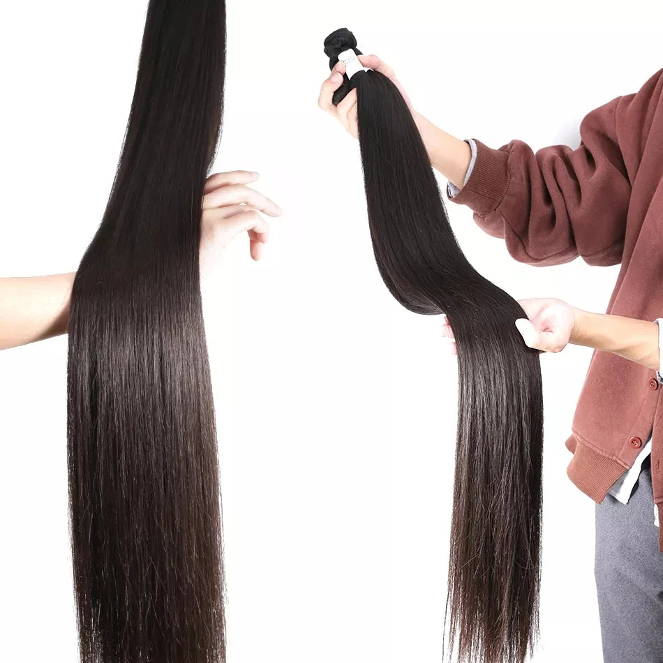 Bone Straight Human Hair Virgin Inch Extensions 3 4 Bundles Natural Black Brazilian Weave Raw Deals Unprocessed Crochet Tissage
