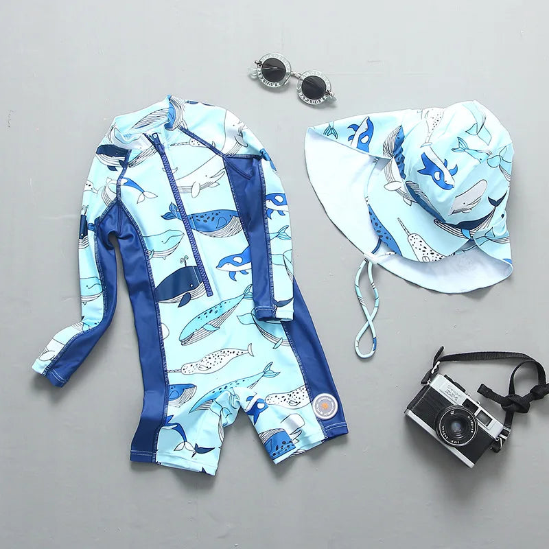 Top Quality Boy Swimsuit UPF50 UV Protection Summer Baby Toddler Swimwear Children's Bathing Suit Beach Pool Surf Swimming Wear