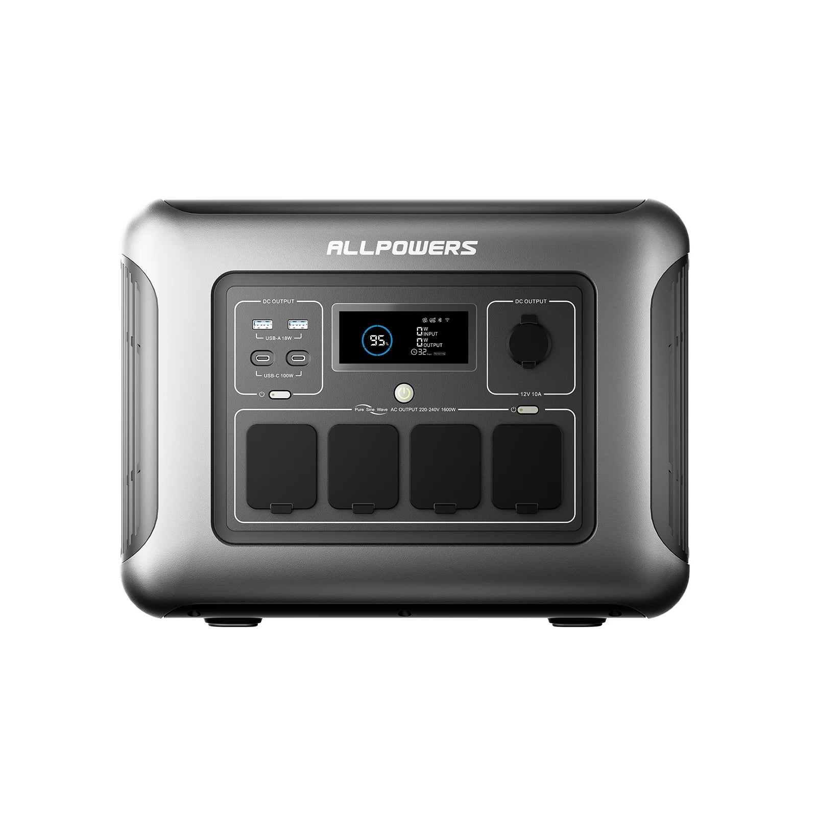 ALLPOWERS R1500 LITE Portable Power Station with Solar Panel 100W 200W 1056Wh LiFePO4 Battery Solar Generator for Outdoor RV