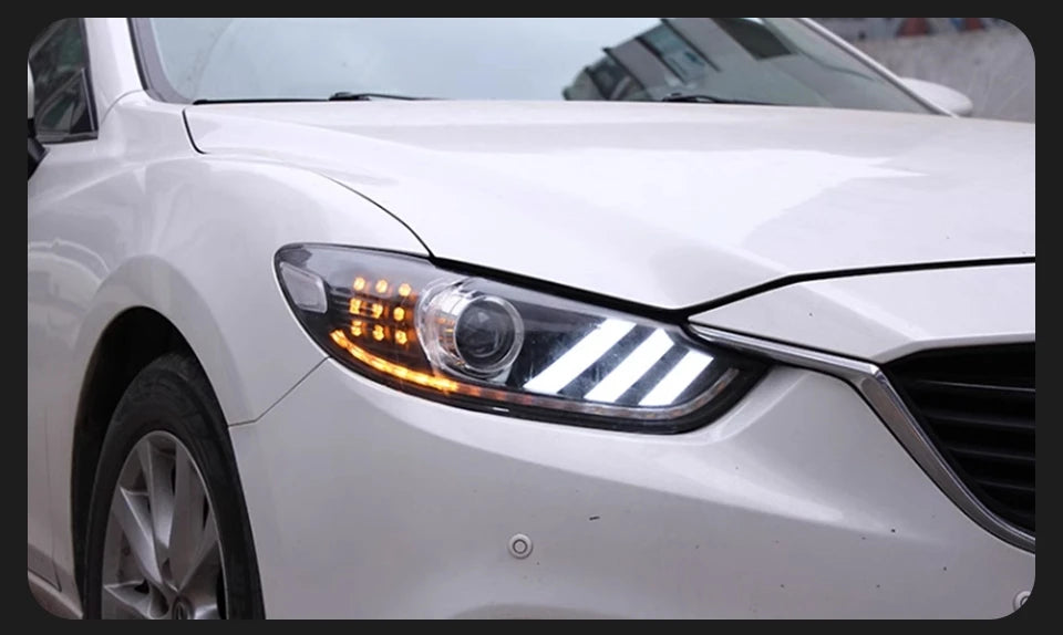 Head Lamp For Mazda 6 Atenza 2013-2017 Mustang Headlights Fog Light Day Running Light DRL H7 LED Bi Xenon Bulb Car Accessory