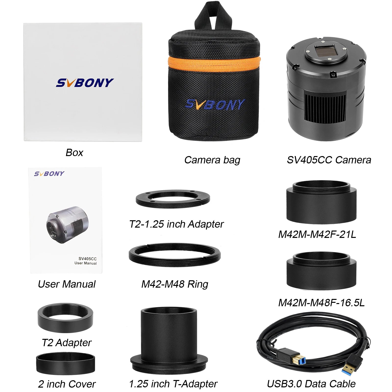 SVBONY SV405CC DSO Cooled 11.7Mp CMOS Color Astronomy Camera w/ USB 3.0 for Experienced Astrophotography in Deep Space