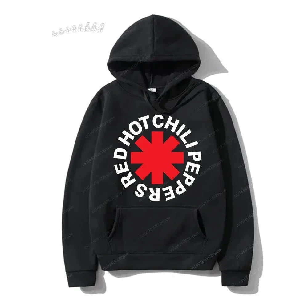 New Hip Hop Clothes Red Hot Chili Hoodie Peppers Women Men Long Sleeve Fleece Sweatshirt Vintage Rock Band Streetwear
