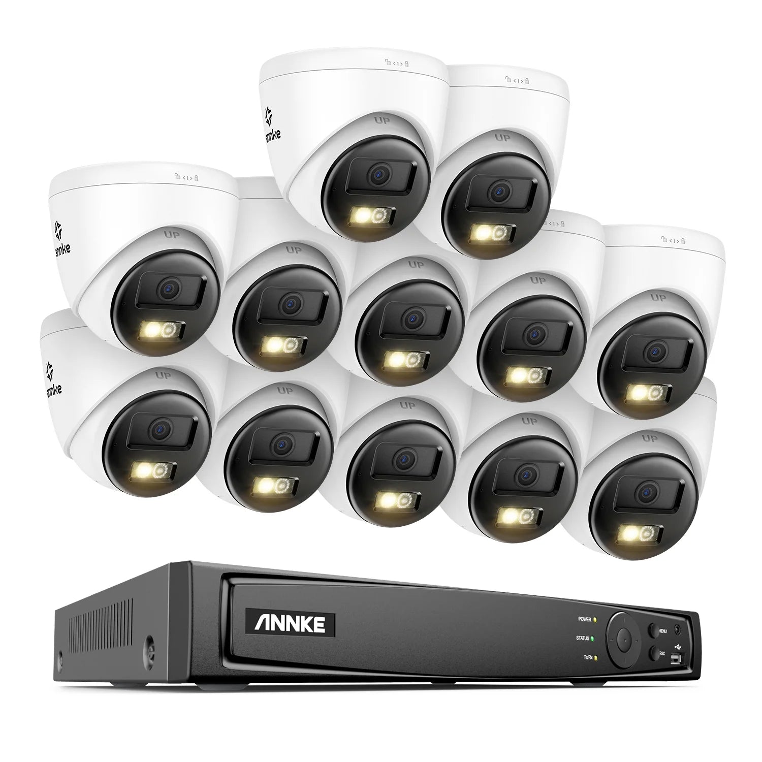 ANNKE 8CH 4K Ultra HD POE Network Video Security System 8MP H.265+ IP Camera Support Two Way Audio human & Vehicle Detection 4MM