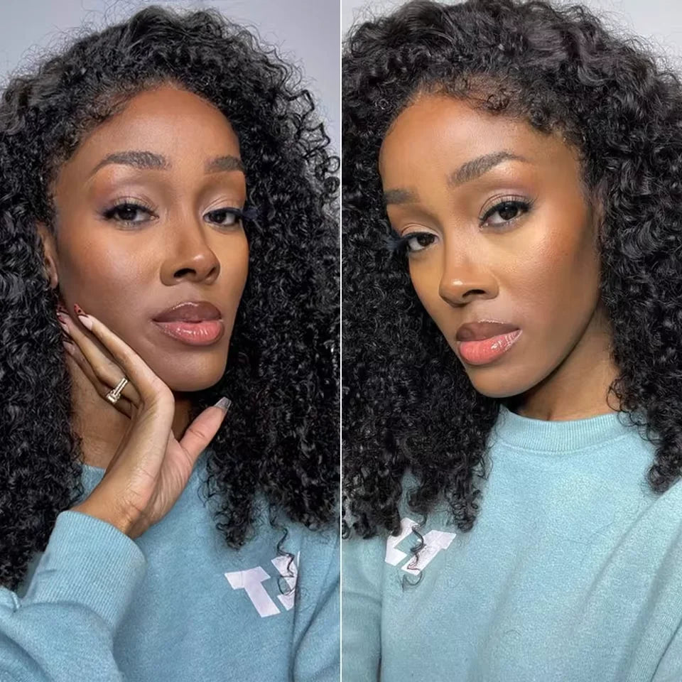 Glueless Wear And Go Kinky Curly Wig Human Hair Precut 7x5 13x6 HD Frontal Wigs Ready to Perplucked Curly Lace Front Wig On Sale