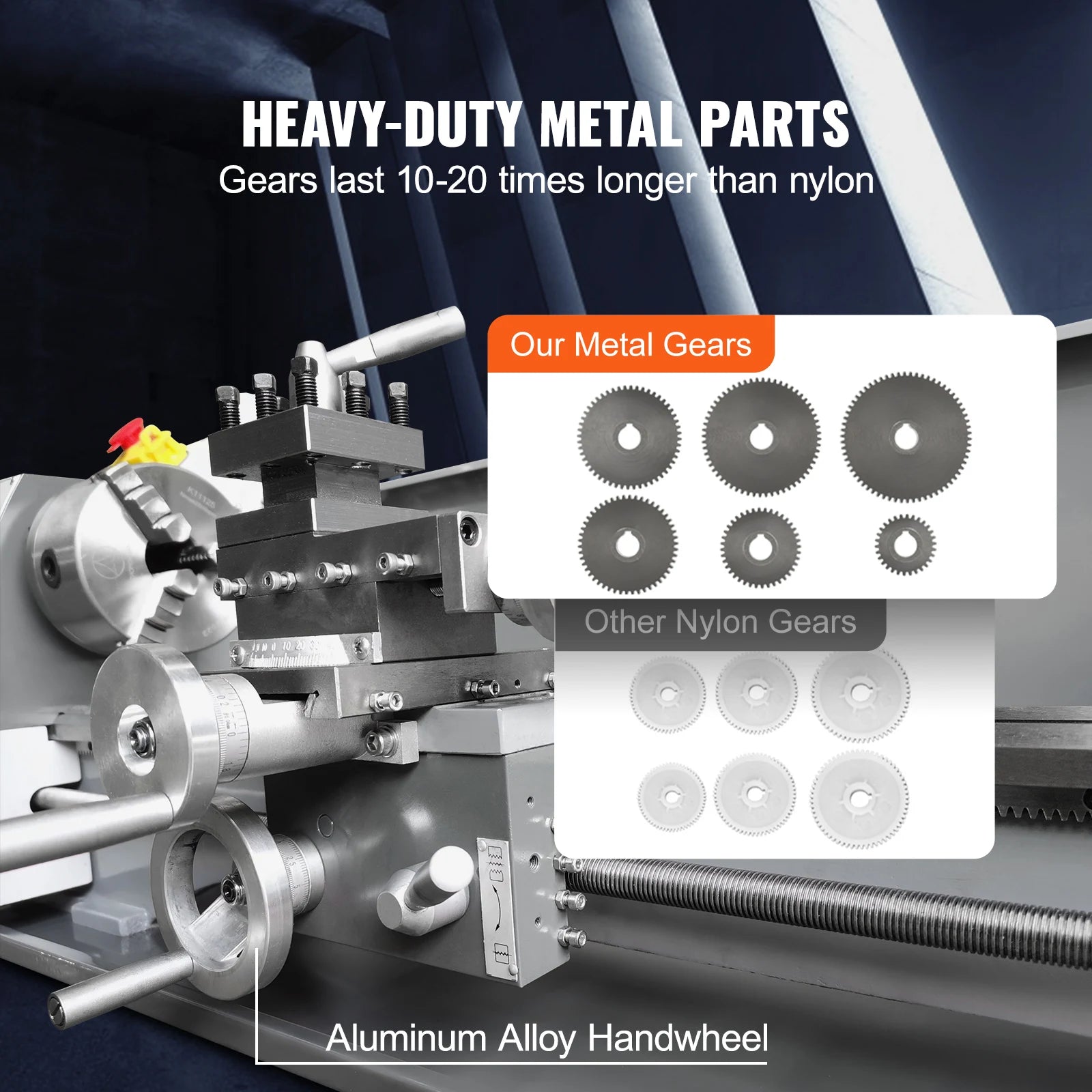 SucceBuy 750W Metal Lathe Machine Brushless 8.3"x29.5" / 210mm*736mm 50-2500RPM Continuously Variable, DIY Metal Working Turning