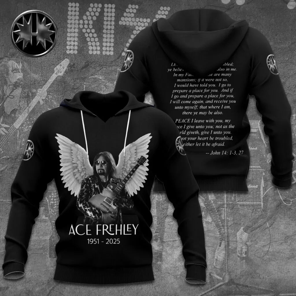 Rock KISS Hoodie Sweatshirt Male 3D Print Men Women Hip Hop Trend Tracksuit Pullover Coat Oversized Y2k Men's Hoodies