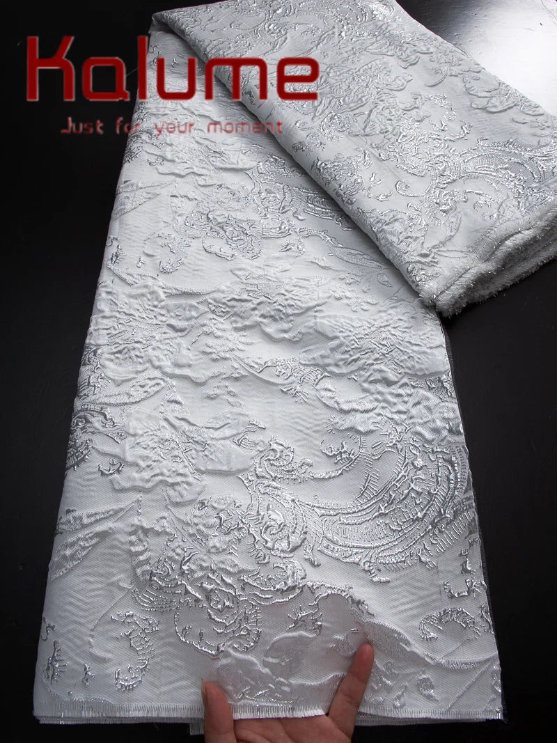 Kalume Lace 2025 Luxury African Brocade Lace Fabric High Quality French Gilding Lace Fabric For Sewing Cloth Party Dress F4442