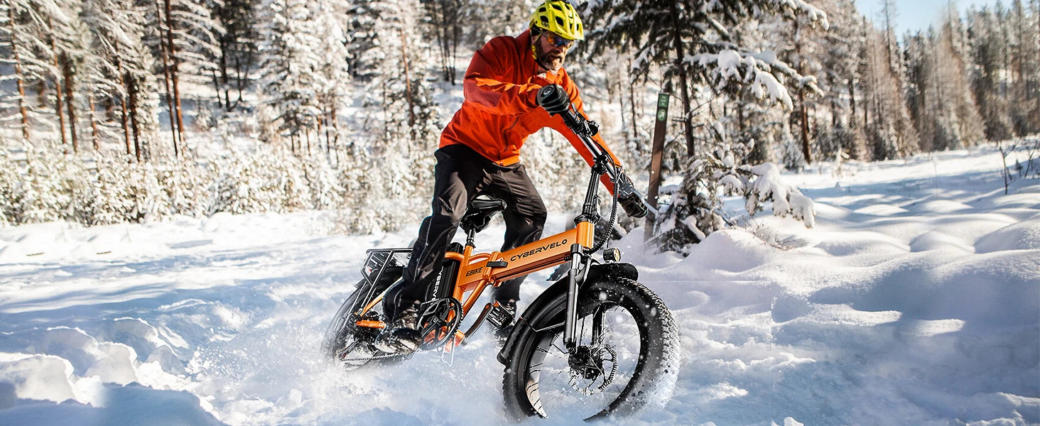 1000W Peak Electric Bike for Adults Cybervelo EK4 EK5 Foldable 28+MPH 80Miles Removable Battery Fat Tire Off-road E-bike