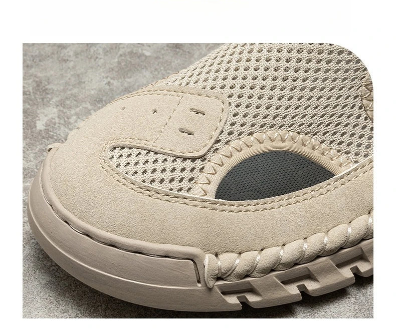 Summer Sandals Shoes Men Outdoor Breathable Lightweight Low-top Shoes Men Anti-slip Flat Water-resistant Hiking Casual Shoes Men