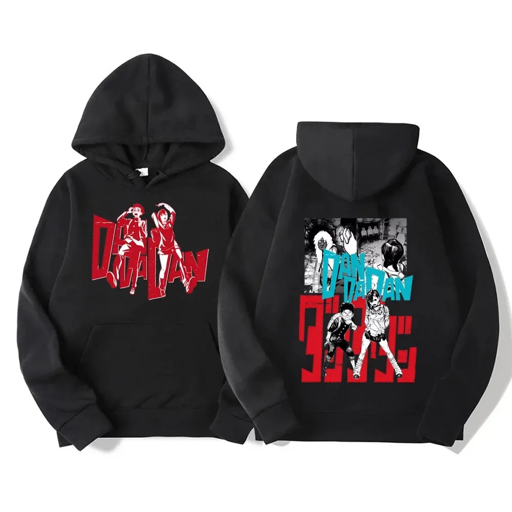 Japan Funny Anime Peripherals Dandadan Graphic Print Hoodies Men Women Harajuku Unisex Vintage Pullovers Oversized Sweatshirts