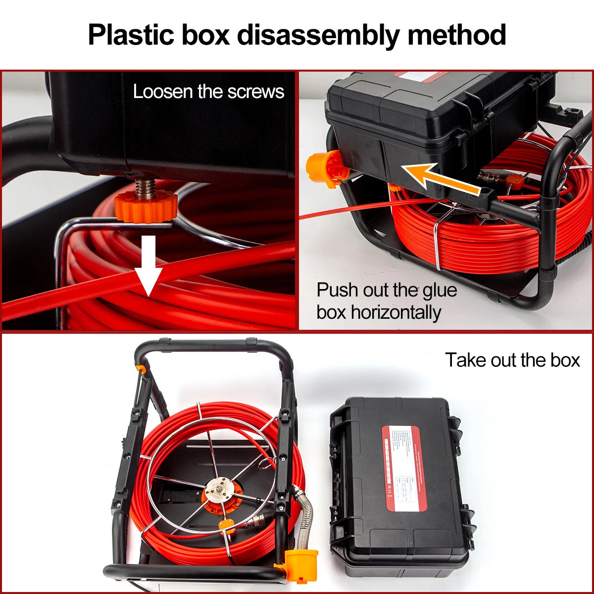 Pipe Inspection Camera 10.1inch1080P Screen,SYANSPAN Sewer Endonscope Self-Leveling 512HZ Sonde/Transmitter Meter Counter 30/50M