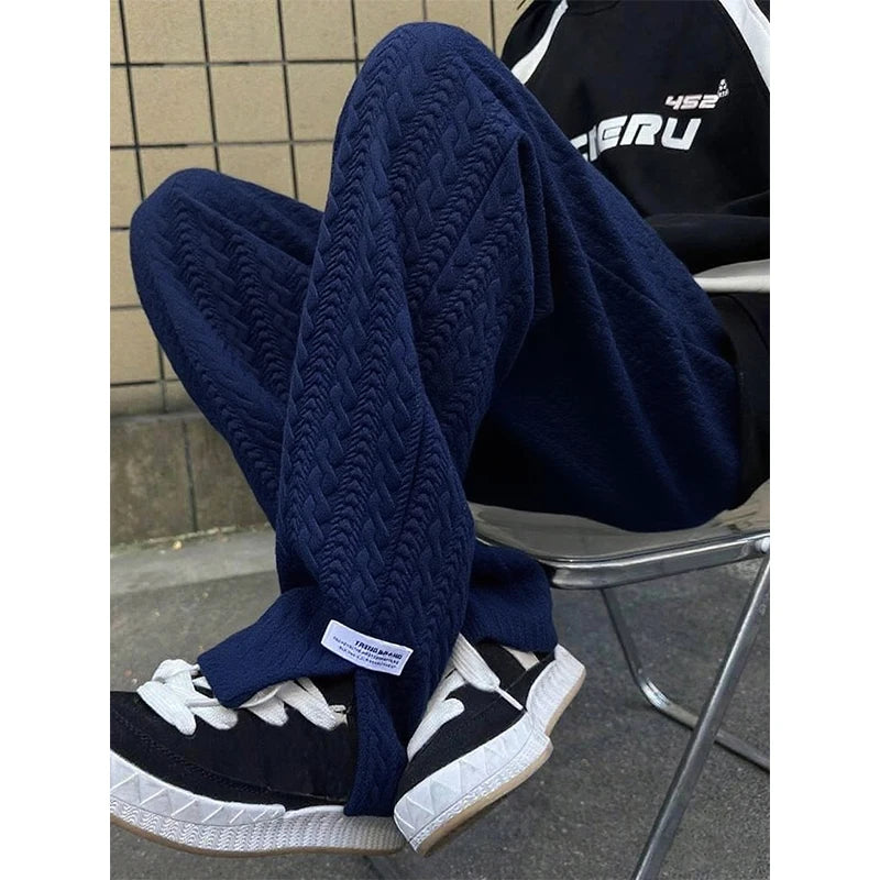 Men's Baggy Pants Sportswear Autumn Winter Male Trousers Gyms Hip Hop Tracksuit Black Pant Casual Fashion Joggers Sweatpants Men