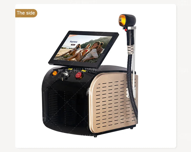 Portable Diode Ice Titanium Laser Hair Removal Machine Professional Permanent Alexandrite Device 808nm 5 Waves