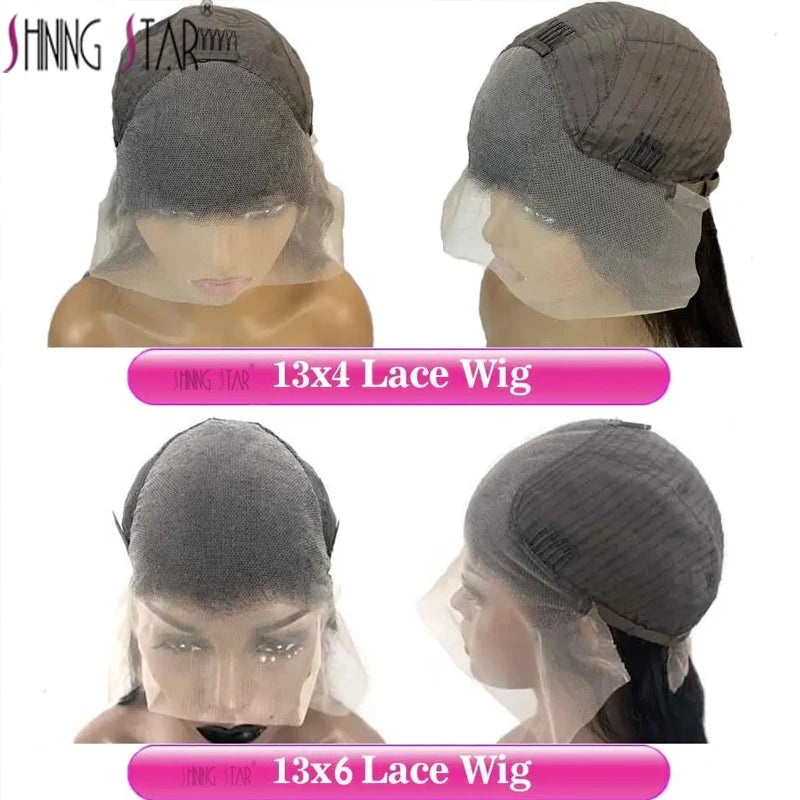 Burgundy Red Bone Straight Lace Front Human Hair Wigs Pre Plucked Colored 99J Red 13x6 Transparent Lace Frontal Wig Human Hair
