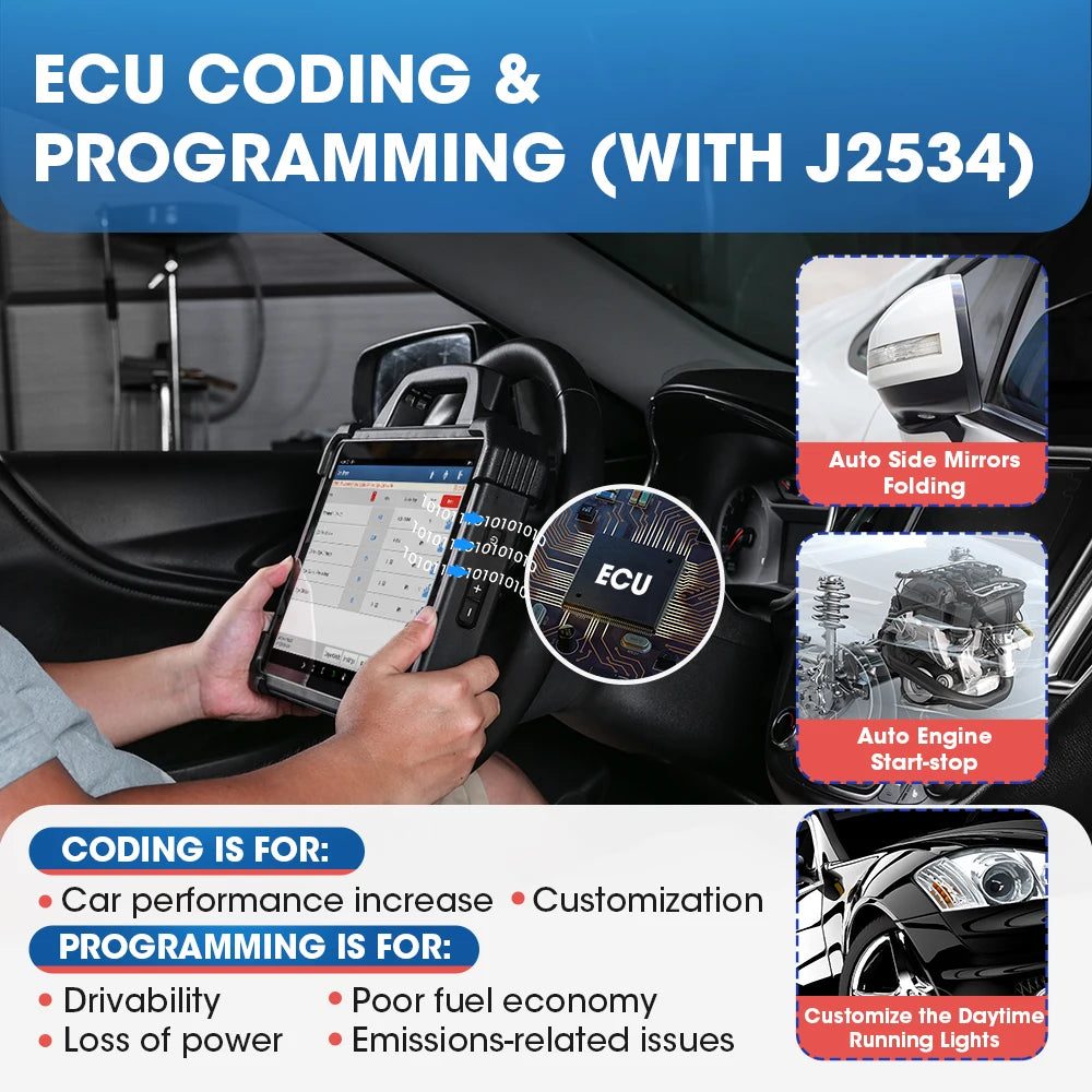 X-431 LAUNCH PAD7 PADVII Car Diagnostic Tools J2534 Smartlink Automotive Scanner Auto Online Programming OBD 2 Years Free Update