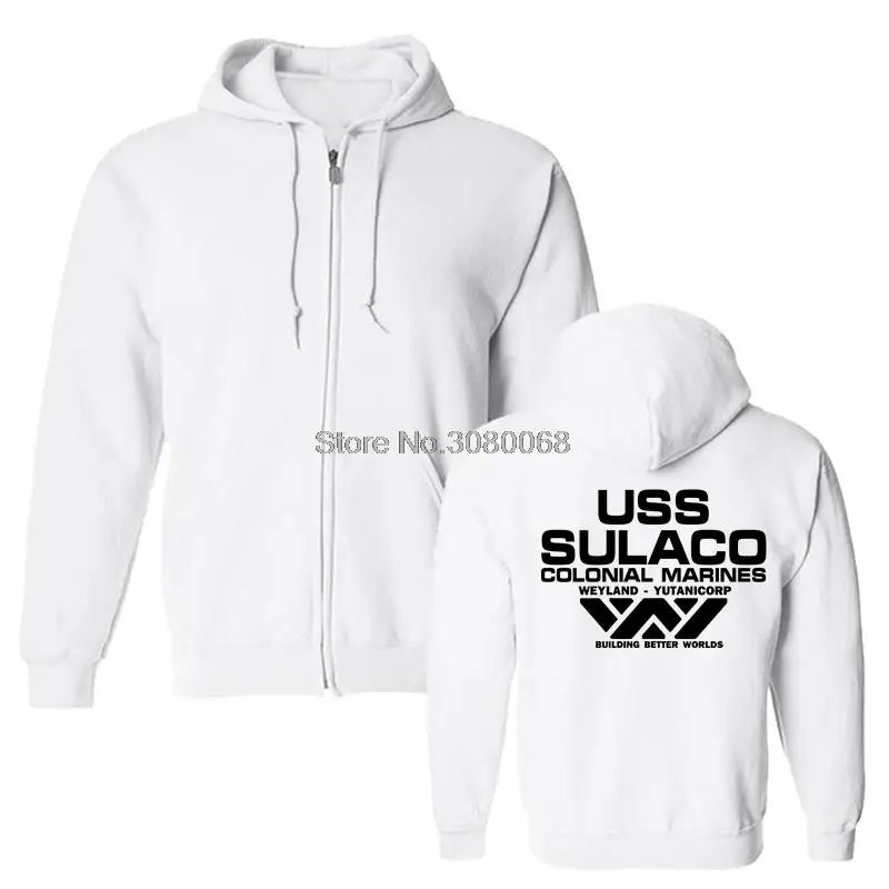 USCSS Hoodie Alien USS Sulaco Colonial Marines Aliens Off World Unisex Men Fleece Hoodies Hooded Sweatshirt Streetwear