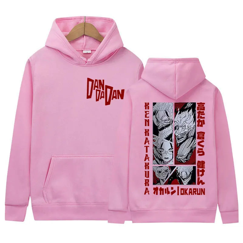 Japan Funny Anime Peripherals Dandadan Graphic Print Hoodies Men Women Harajuku Unisex Vintage Pullovers Oversized Sweatshirts