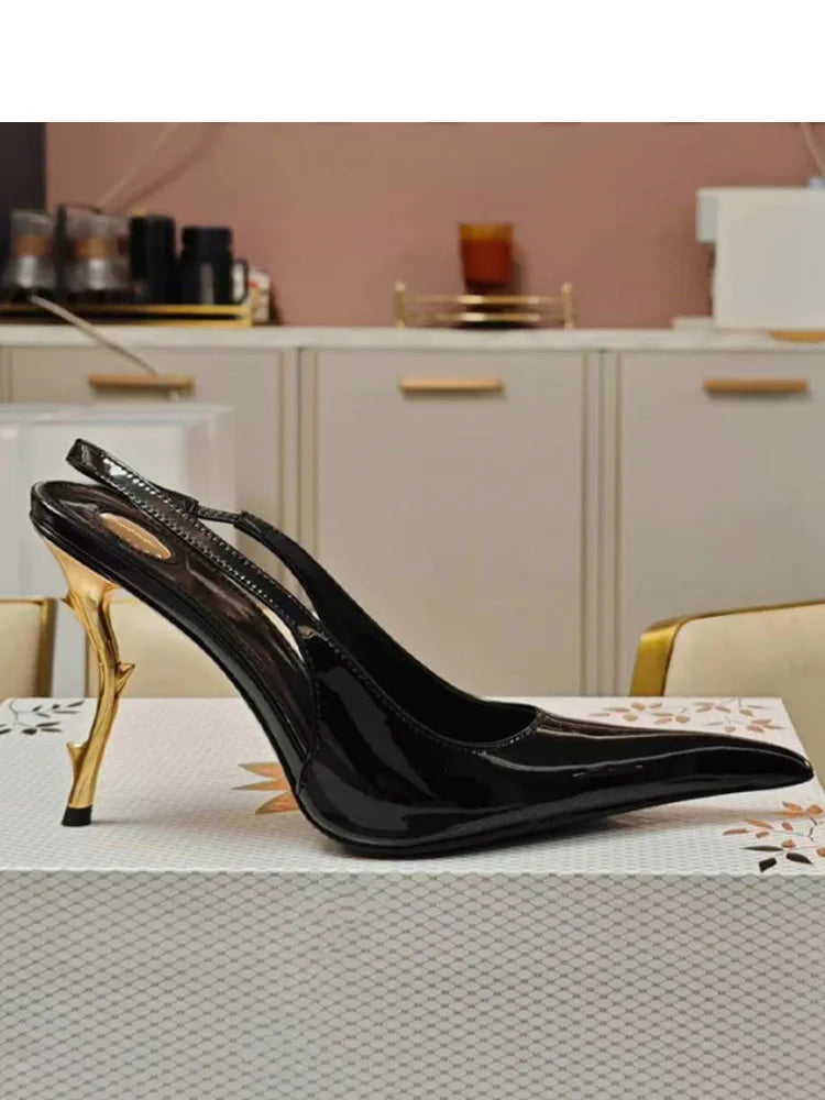 Summer high-heeled pointed women's sandals, European and American fashion runway parties, weddings, women's high heels