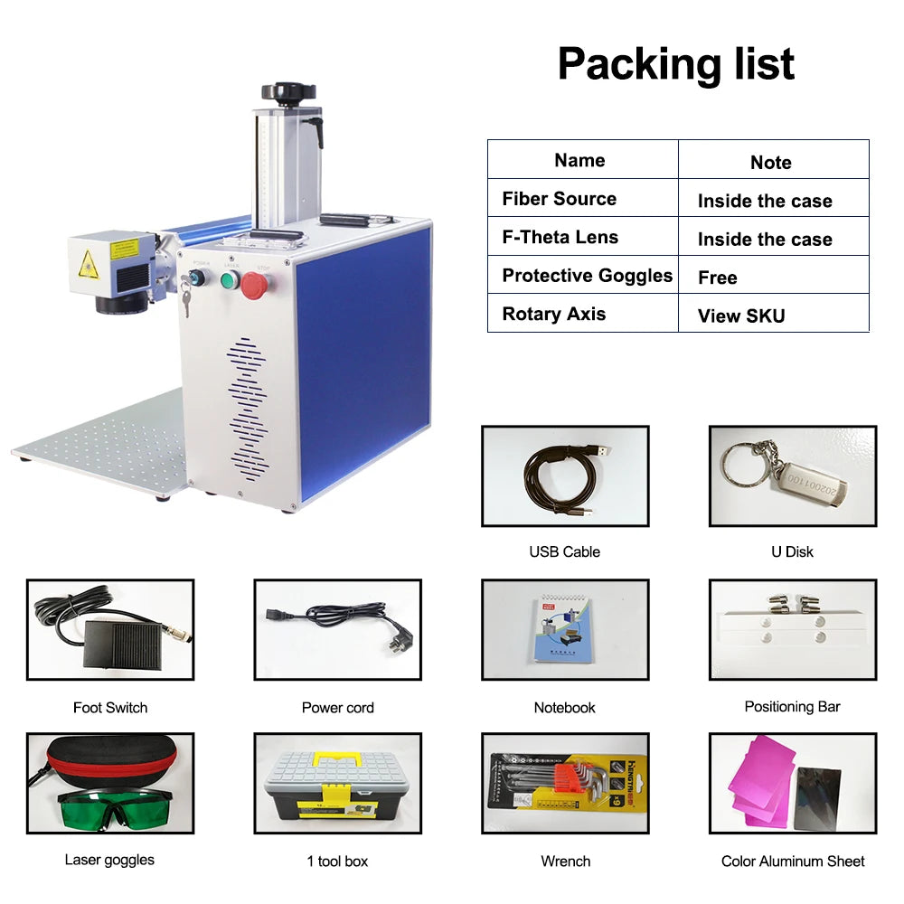 Hunst 50W 30W Fiber Laser Marking Machine Raycus MAX for DIY Jewelry,Gold,Silver,Ring, Bracelet, Metal Cutting Engraving Machine