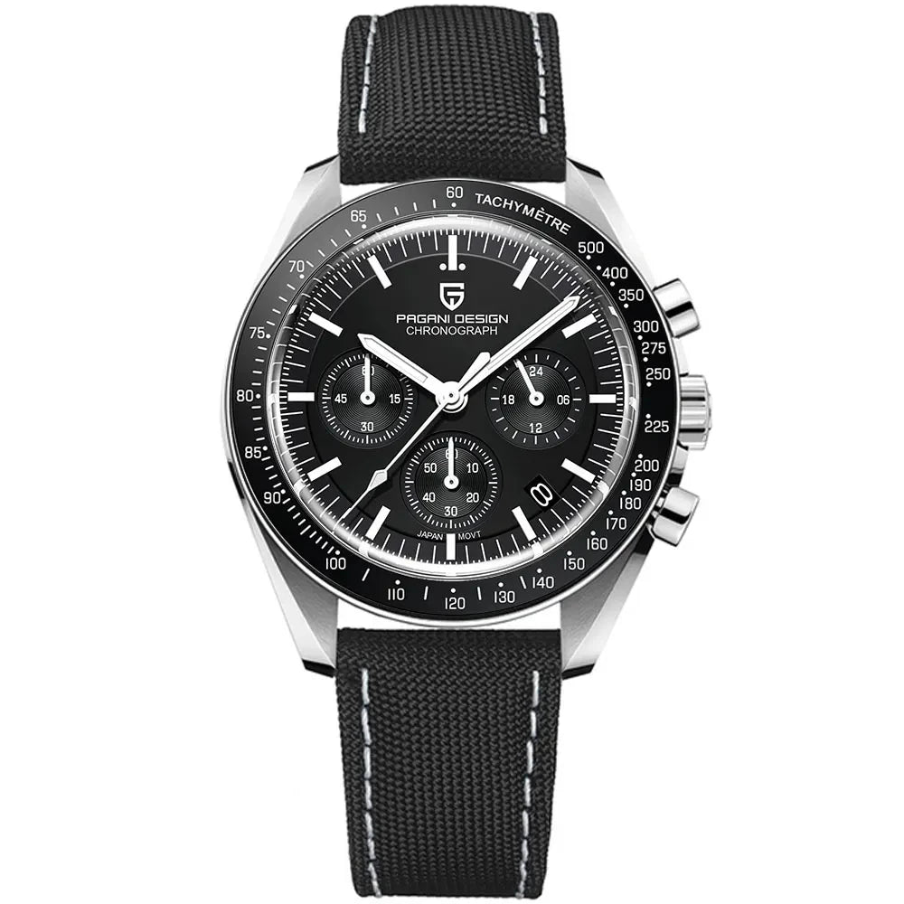 PAGANI DESIGN 2026 New Saturn Watch Luxury Quartz Watches For Men Stainless steel Luminous AR Sapphire crystal Chronograph Man