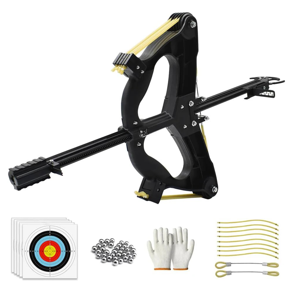 Compound Slingshot, Both Handed Compound Bow Set for Adults, Professional Slingshot with Continuous Shooting for Outdoor