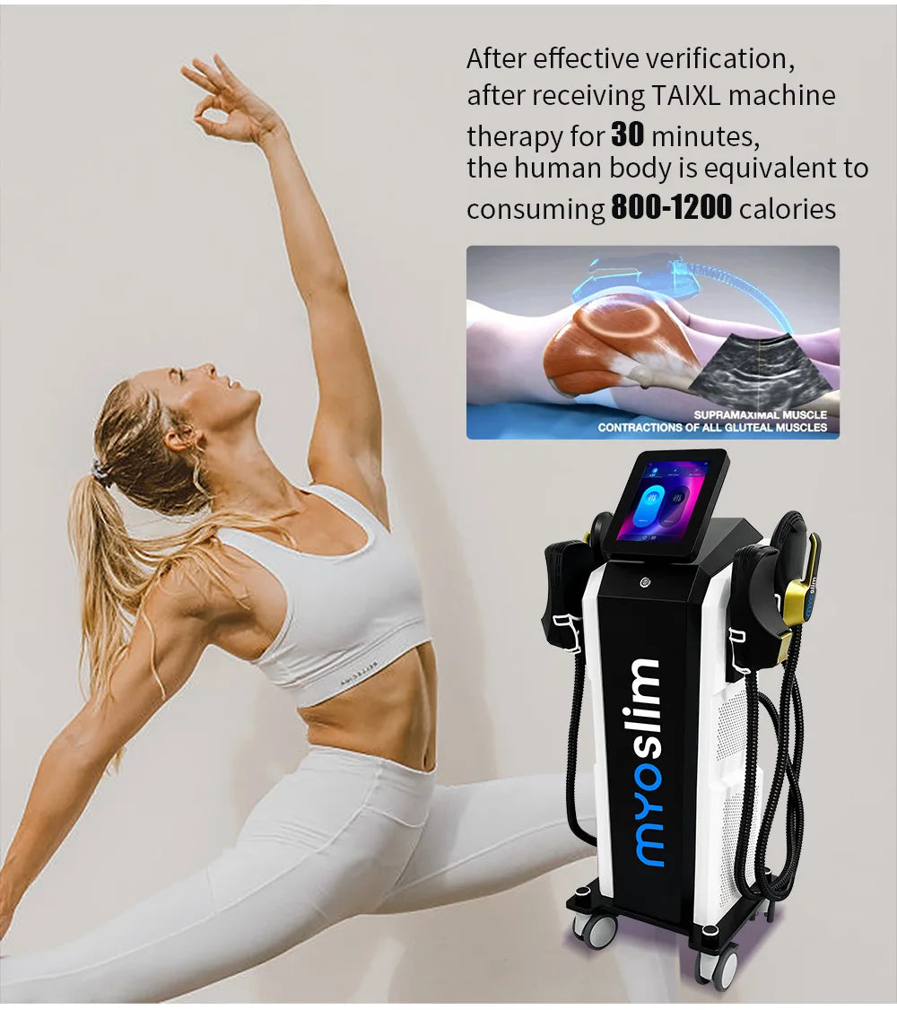 Myoslim NEO Folding Screen 6500W 15tes Uses The Latest RF And Technology To Muscle Building Body Shaping And Weight Loss