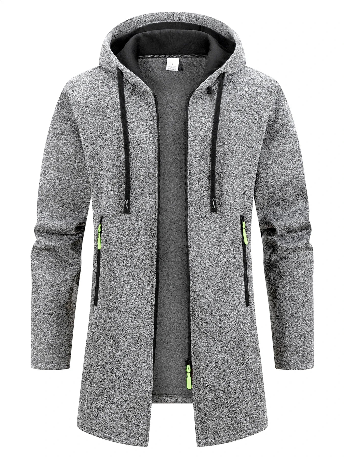 Men's Fleece Hoodies Long Sleeve Sweatwear for Men Zipper Hooded Sweatshirts Loose Autumn Winter Zipper Jacket Coat Warm Sweater