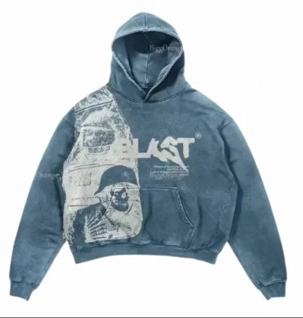 New High Street Y2K Retro Hoodie Men Printed Camouflage Pattern Pullover Hip Hop Oversized Camo Hoodies Sweatshirts Streetwear
