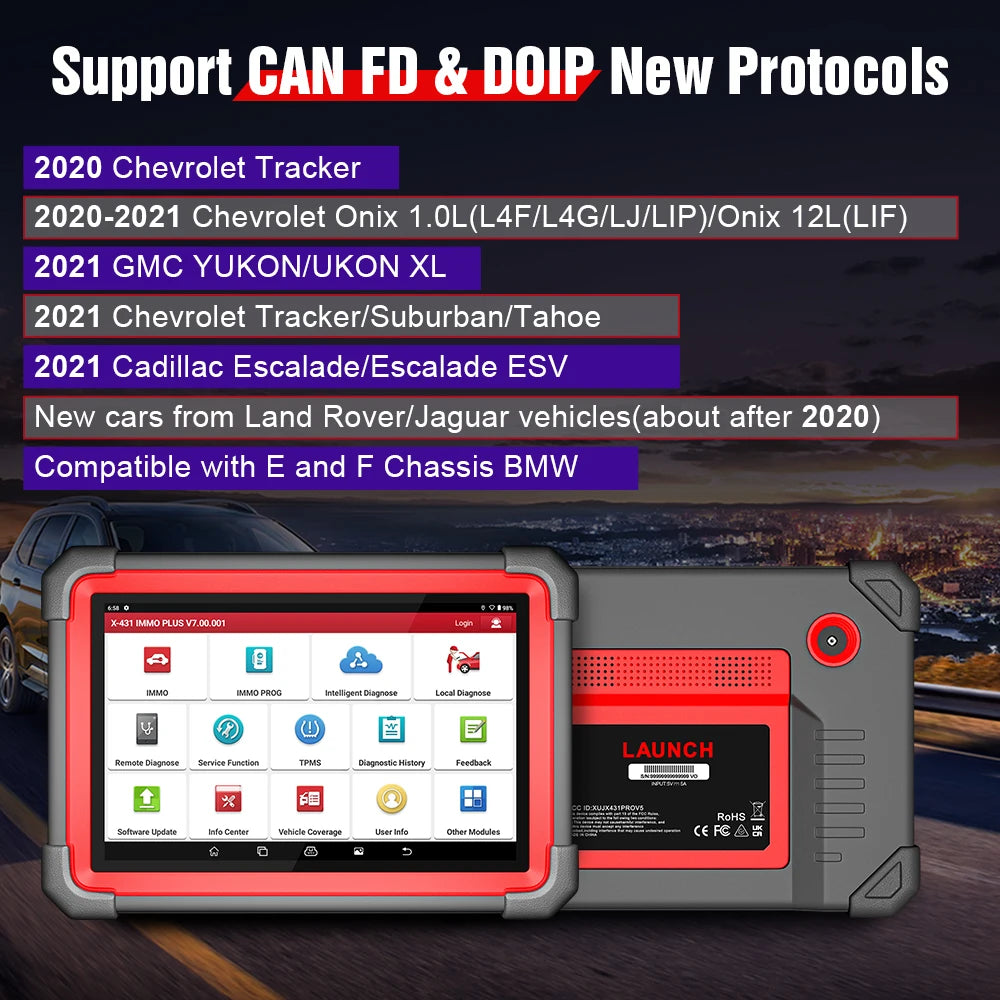 LAUNCH X431 IMMO Plus OBD2 Diagnostic Tools X-PROG 3 Car Key Programmer Anti-Theft Programming Auto Scanner Immobilizer