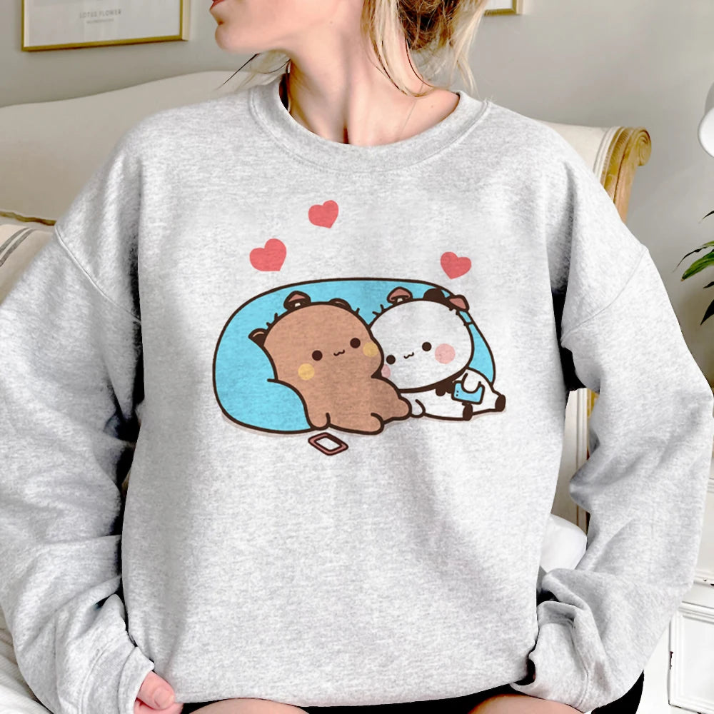 Bubu Dudu hoodies women funny long sleeve top anime pulls hoddies female streetwear clothes